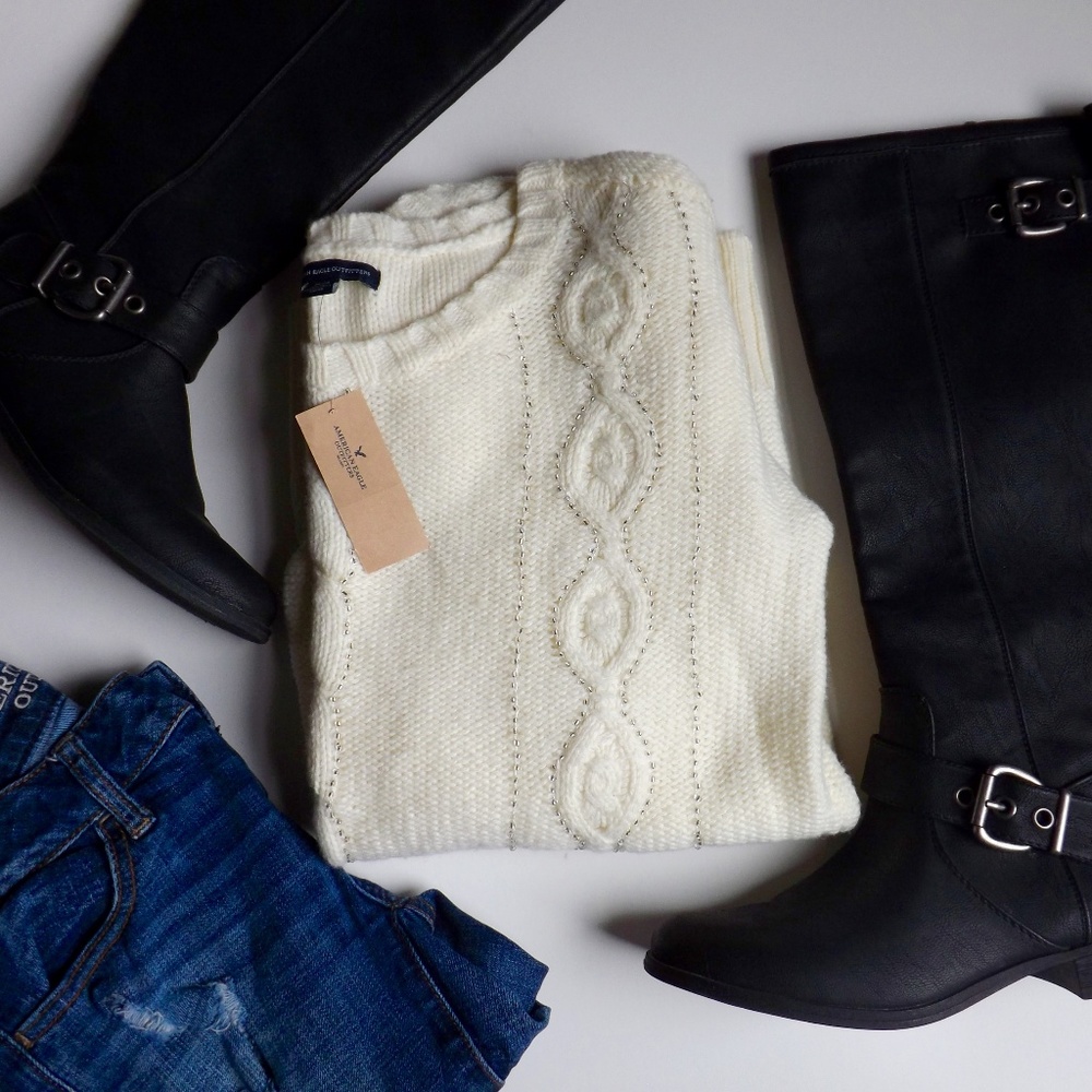 White American Eagle Sweater - Picture 1 of 8